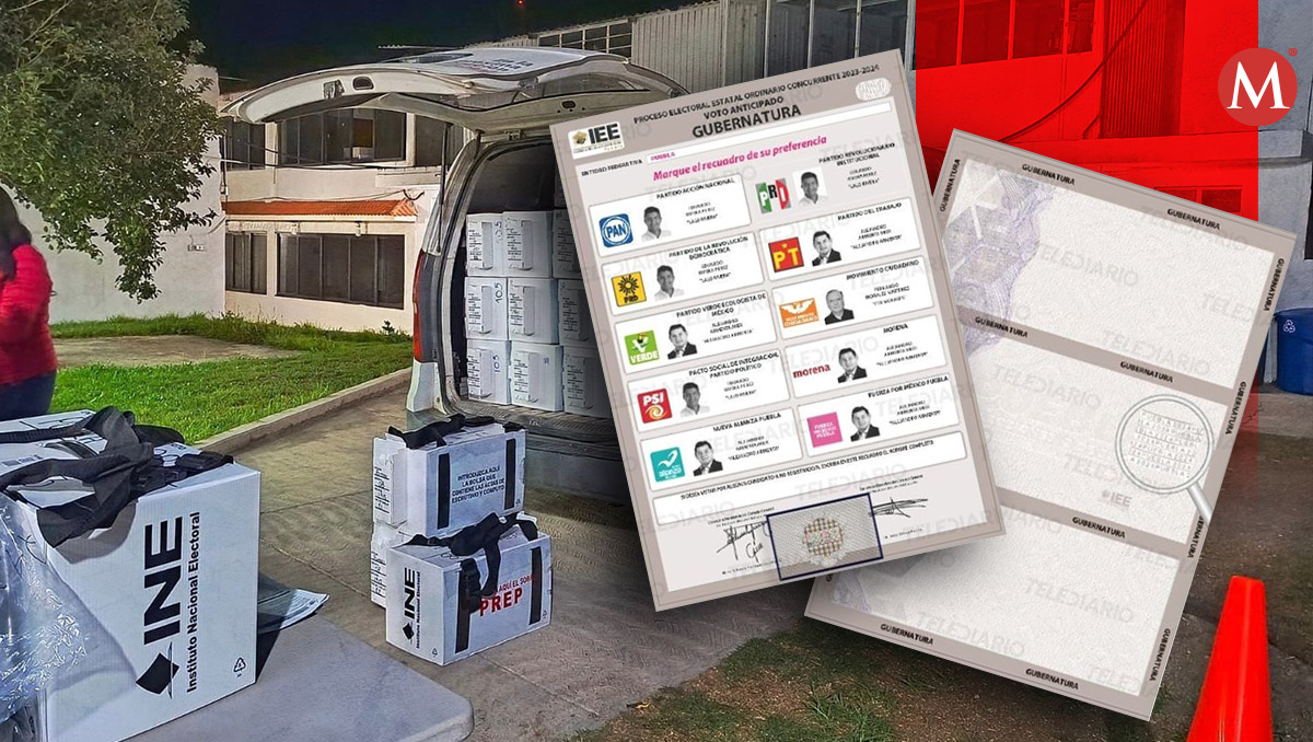 Roban boletas electorales en Puebla | Especial/ Diseño Sam Mtz