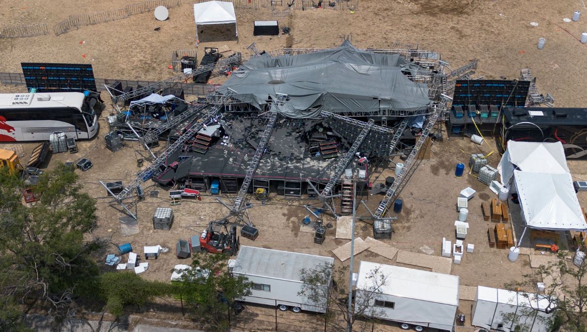 Caída de escenario en San Pedro | AFP
