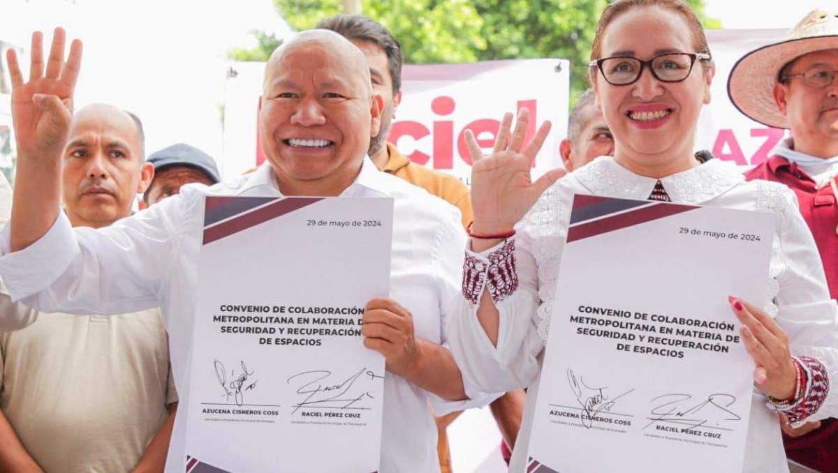 Ambos candidatos firmaron un convenio de colaboración en materia de seguridad