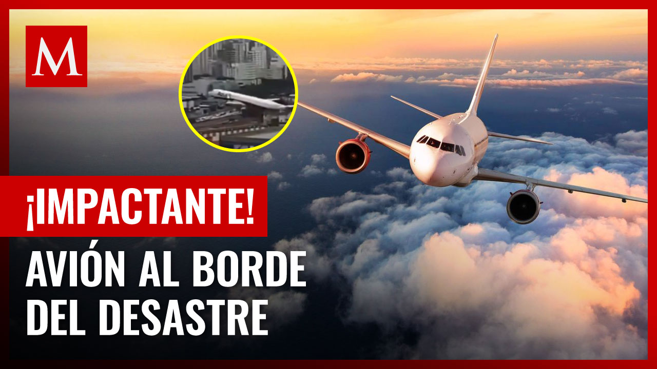 Momento impactante: Avión casi colisiona con edificios tras demora en despegar