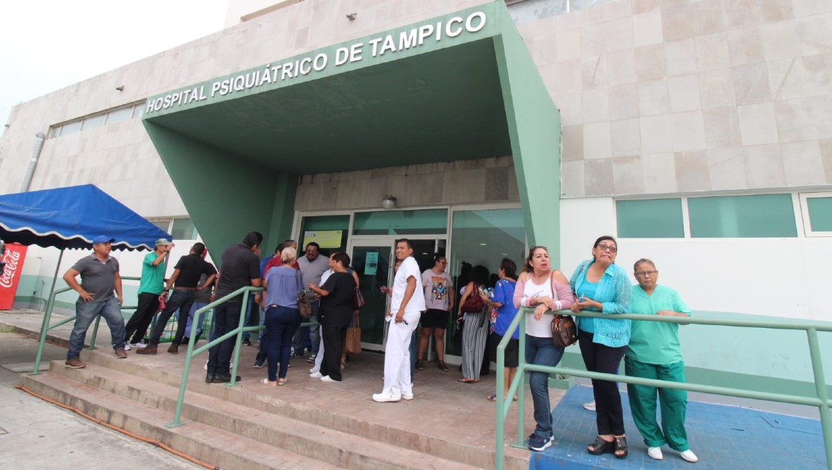 Manifestación en Hospital Psiquiátrico de Tampico. (Yazmín Sánchez)