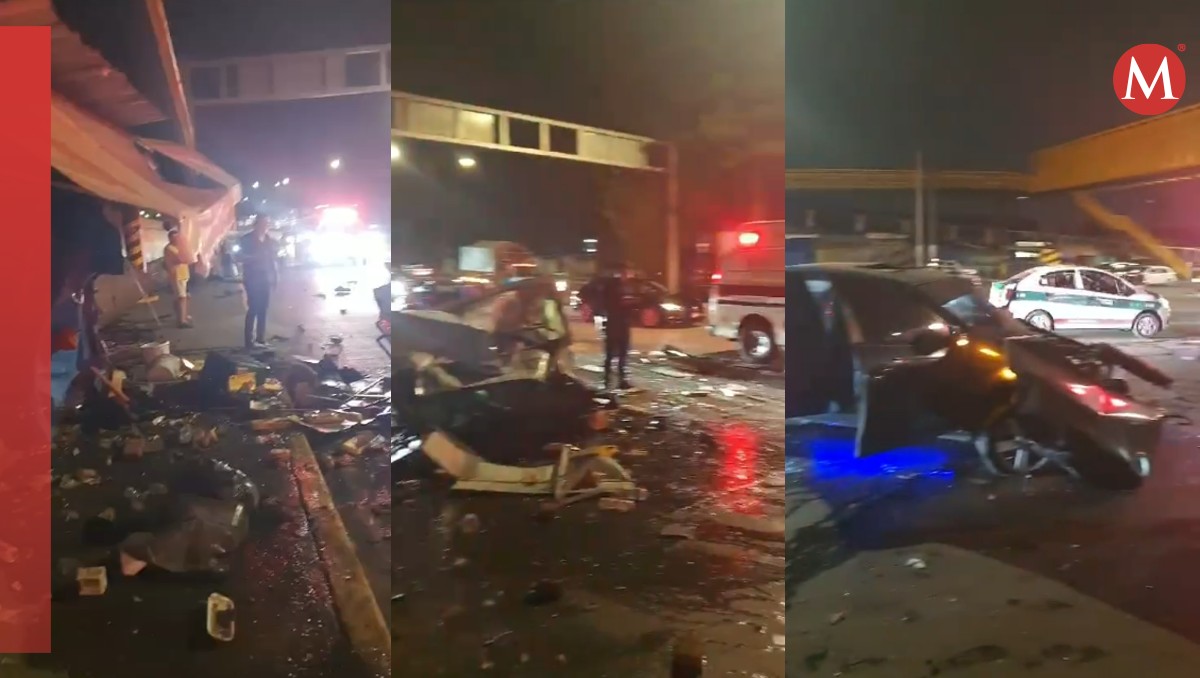 Conductor ebrio y a exceso de velocidad causa estragos en Plaza Cristal | Especial