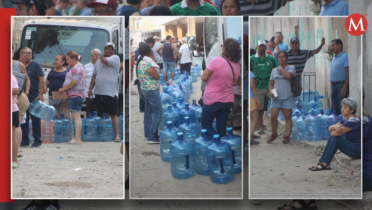 Hacen fila desde las 3 de la mañana para rellenar garrafones con agua en Tampico | Sergio Sánchez