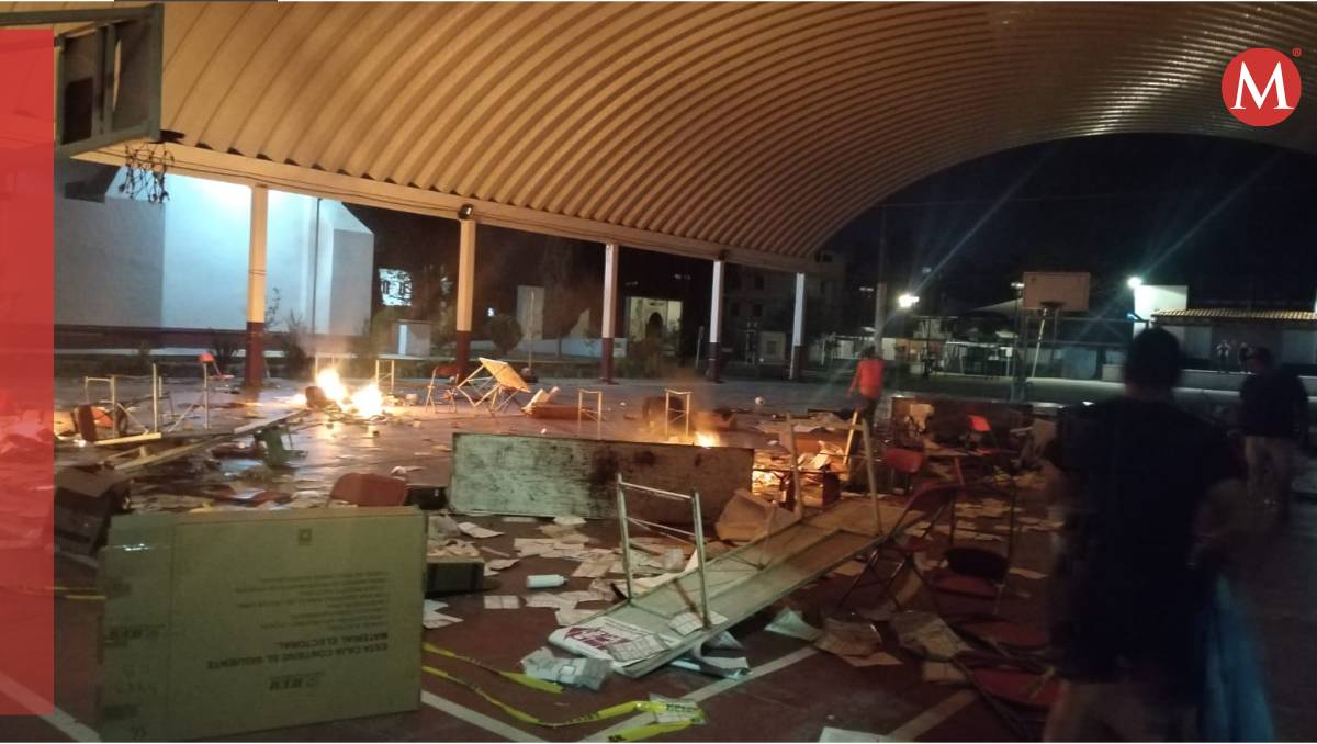 Jóvenes roban documentación electoral y queman urnas en Zumpango| Abadiel Martínez