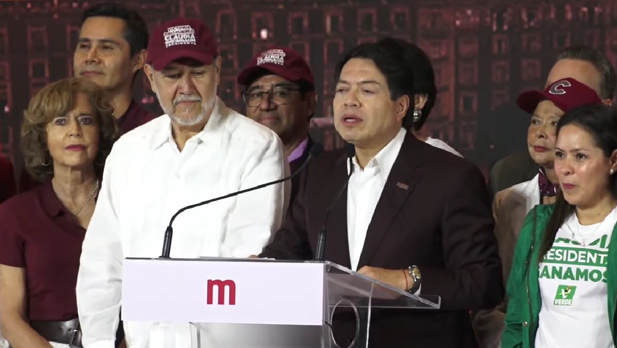 Mario Delgado ofrece conferencia sobre resultados de elección . | Especial