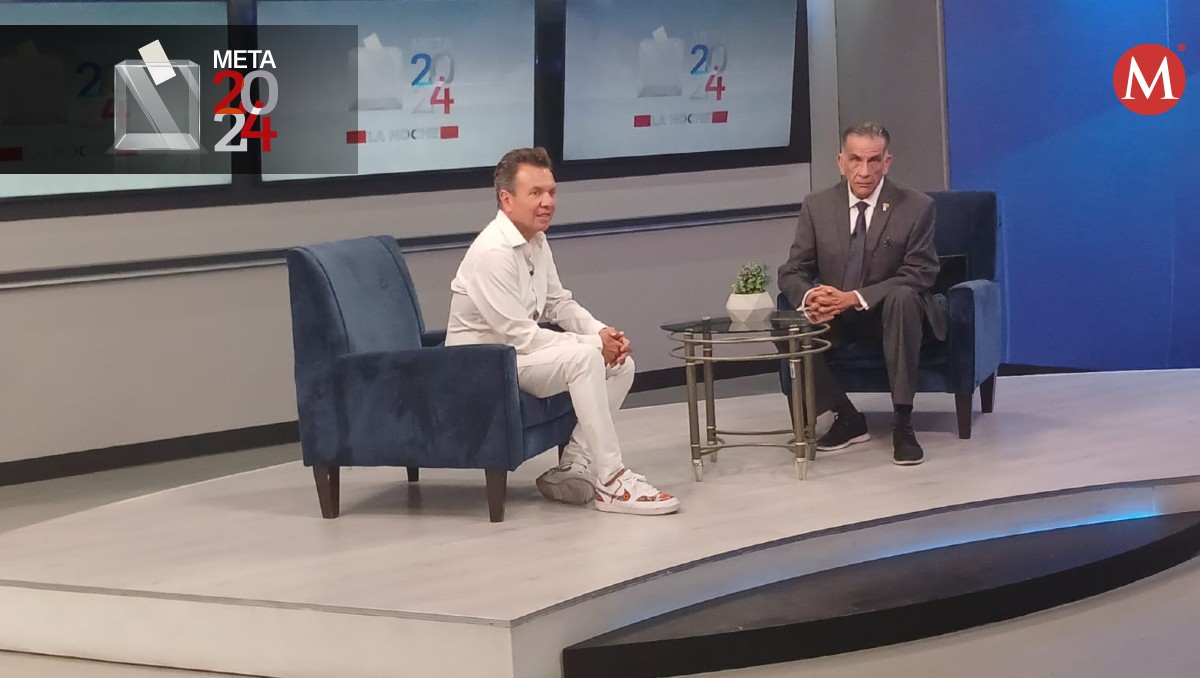Pablo Lemus en entrevista en Canal 6 (Foto: Omar Valdez | Diseño:Milenio)