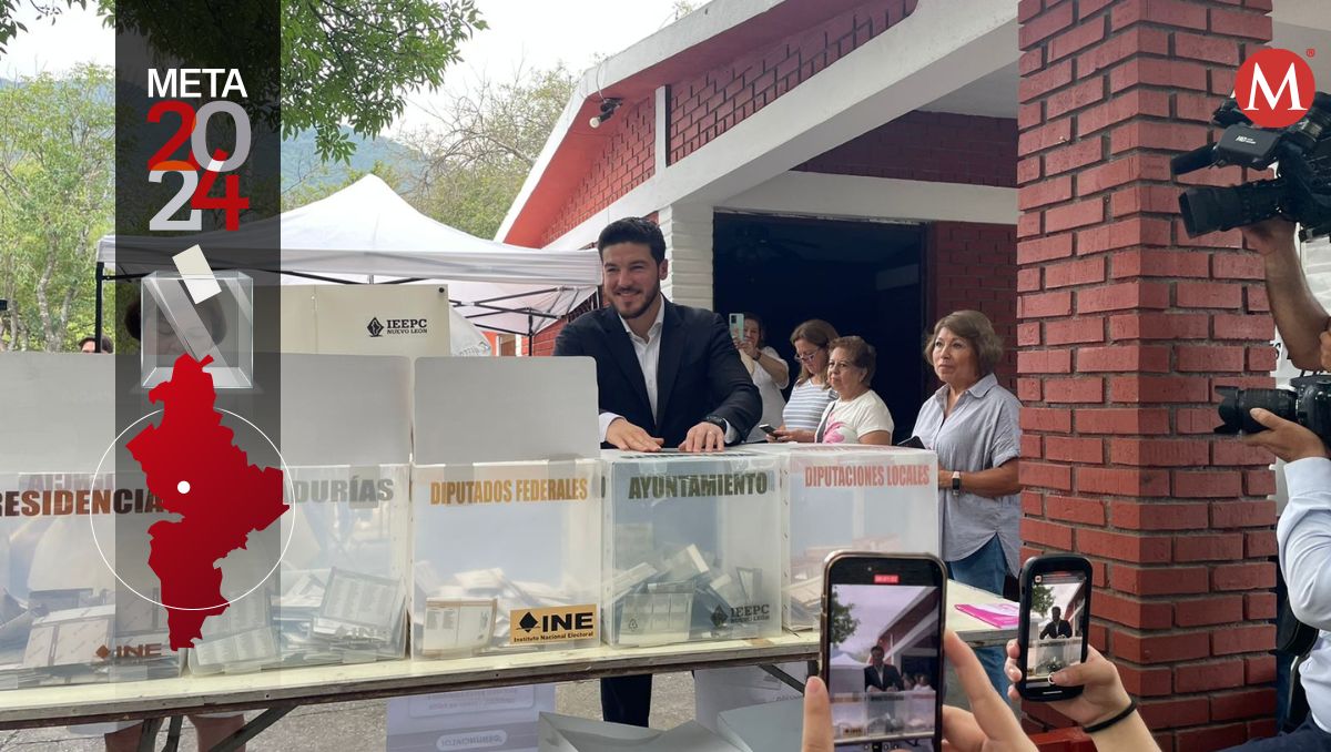 Samuel García, gobernador de Nuevo León, emitió su voto. Víctor González