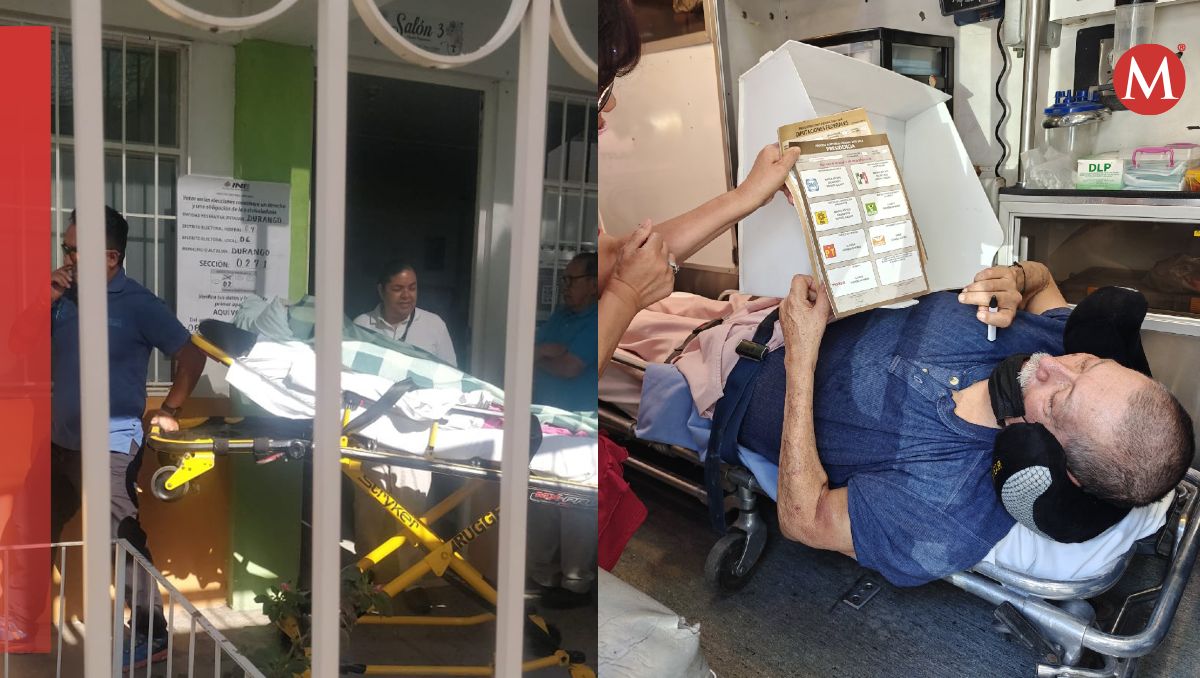 Acudieron a votar en camilla y hasta en ambulancia | Redes sociales