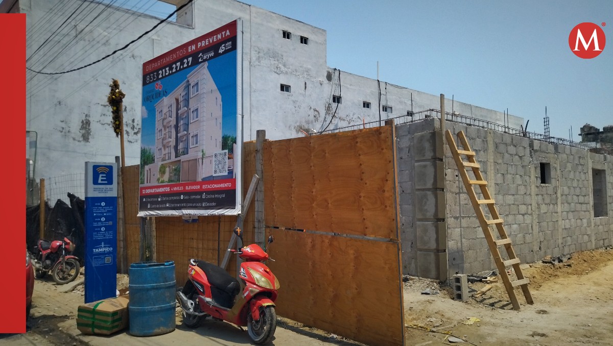 Construcción de nuevos edificios de departamentos en la Zona Centro de Tampico. (Víctor Durán)