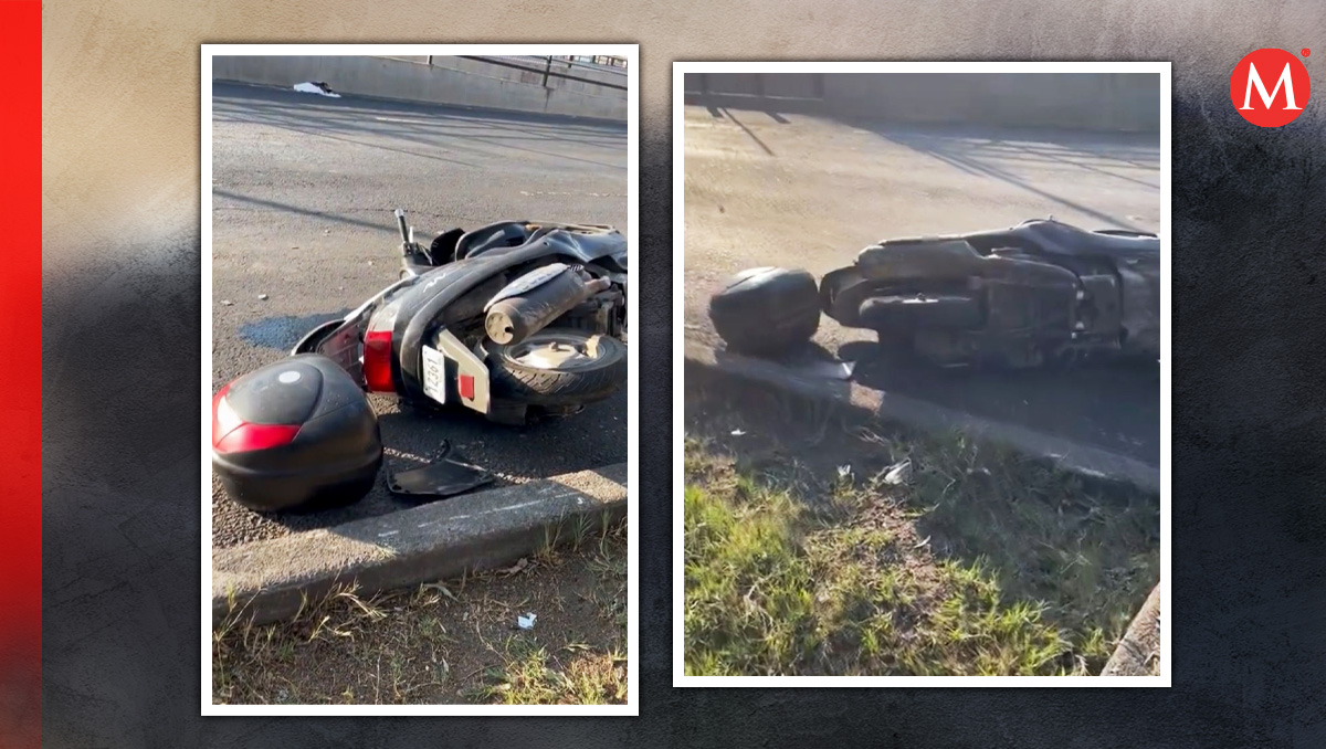 La motocicleta quedó derrapada sobre el pavimento. (Diseño: Milenio)