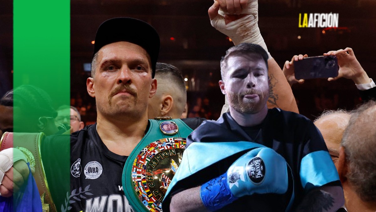 Oleksandr Usyk minimiza a Canelo Álvarez (Reuters/AFP)