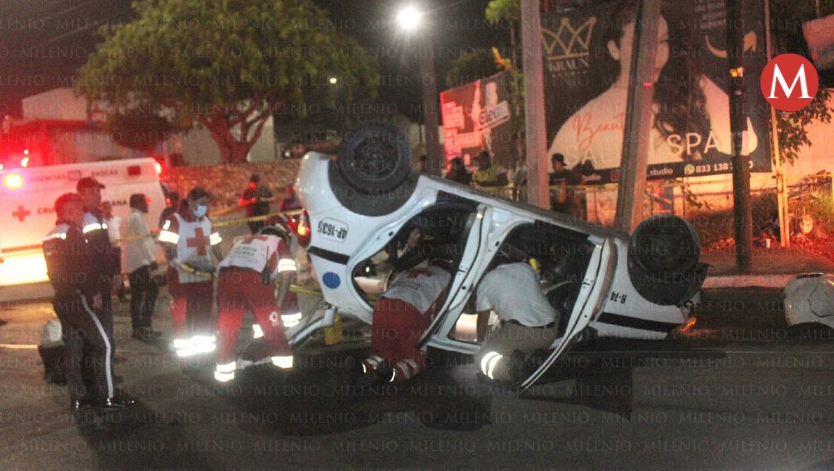 Volcadura en Tampico. (Sergio Sánchez)