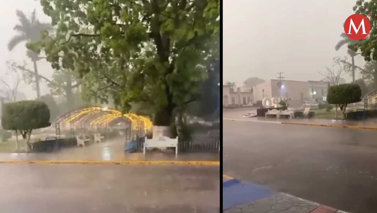 Lluvia en Ocampo Tamaulipas hoy 4 junio 2024. (Elías Muñoz)