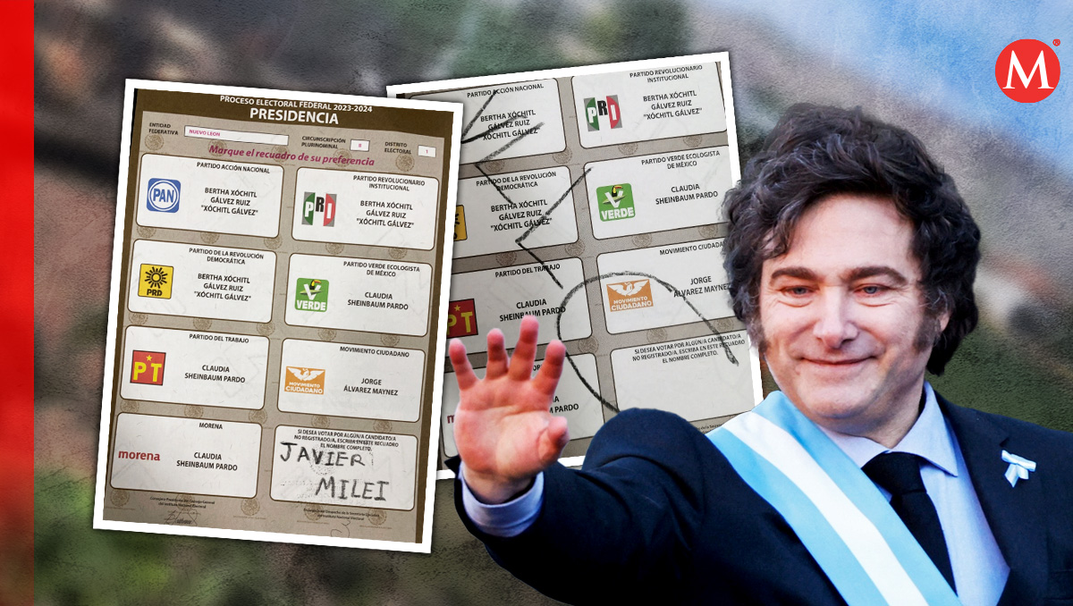 Los votos por Javier Milei para la presidencia de México fueron compartidos en redes sociales. | X y Reuters