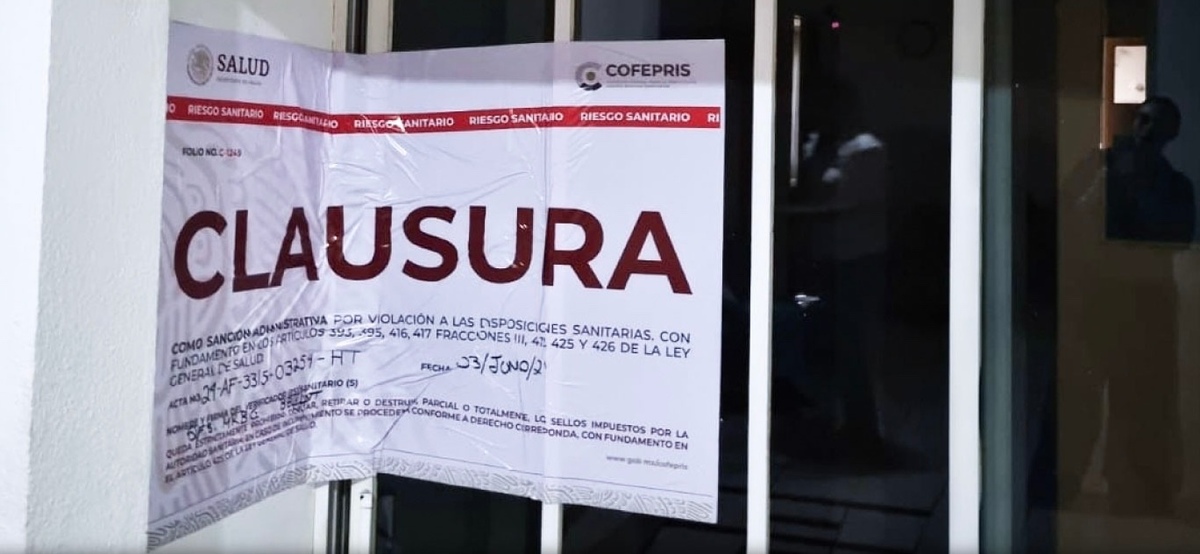 Cofepris clausura red de establecimientos médicos en el Estado de México | Foto: X/@COFEPRIS