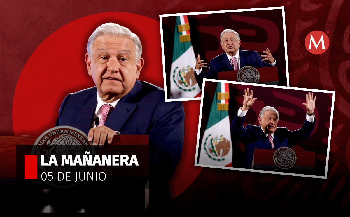 El presidente López Obrador en la mañanera desde Palacio Nacional. | Fotos: Araceli López