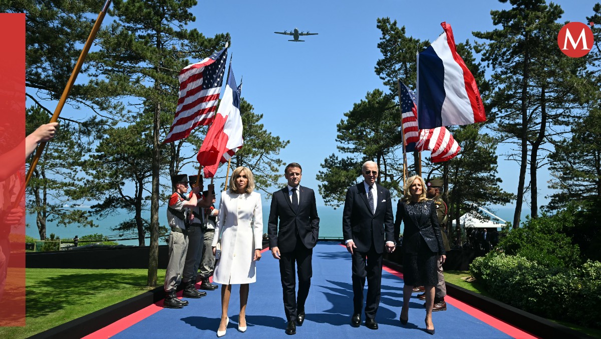 Joe Biden y Emmanuel Macron encabezaron la conmemoración a soldados. | AFP