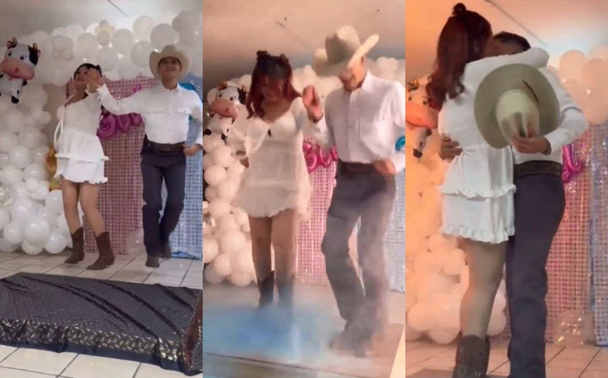 Pareja baila polca en Coahuila para revelación de género. l Especial