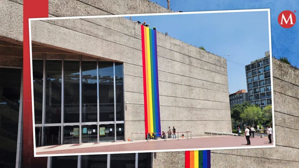 Colocan bandera LGBT+ en edificio del Infonavit tras haber sido destruida