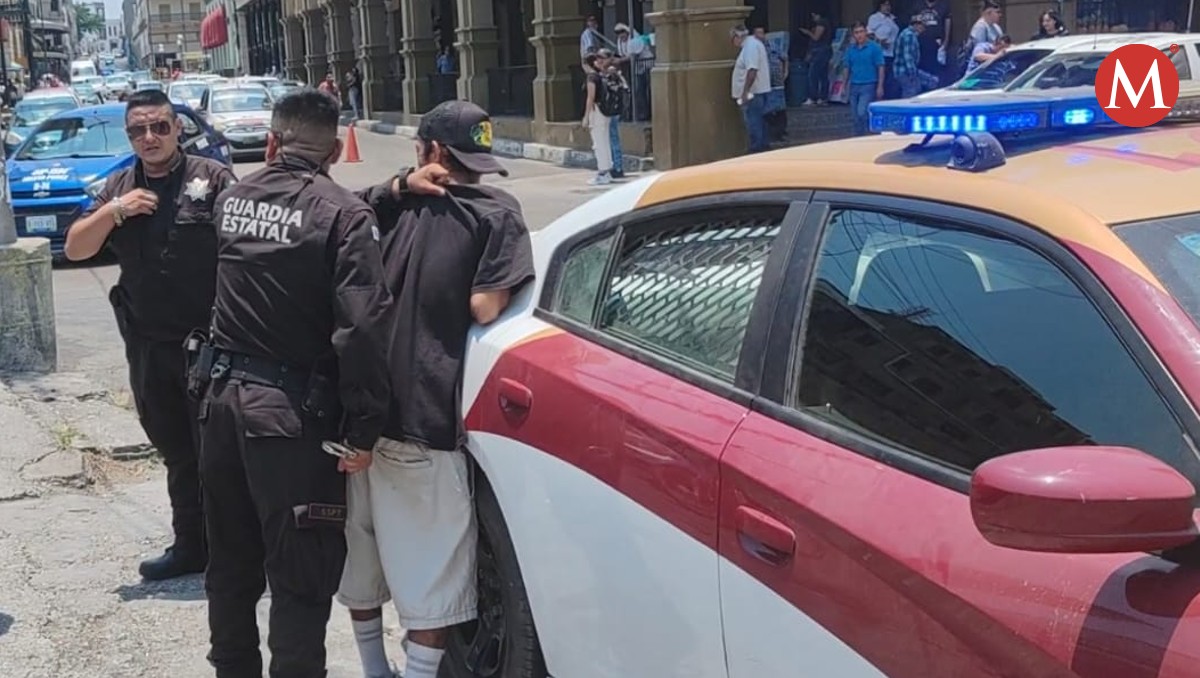 Elementos de la Guardia Estatal detuvieron a un joven por pelear con su novia en zona centro de Tampico.