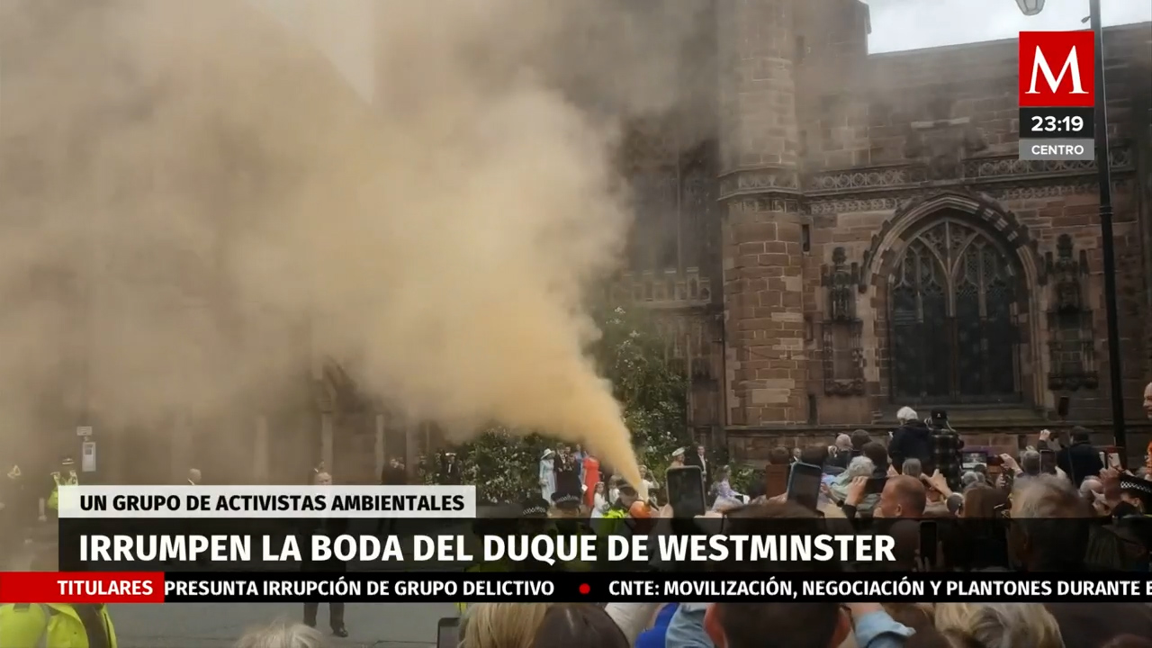 Activistas irrumpen en la boda del duque de Westminster