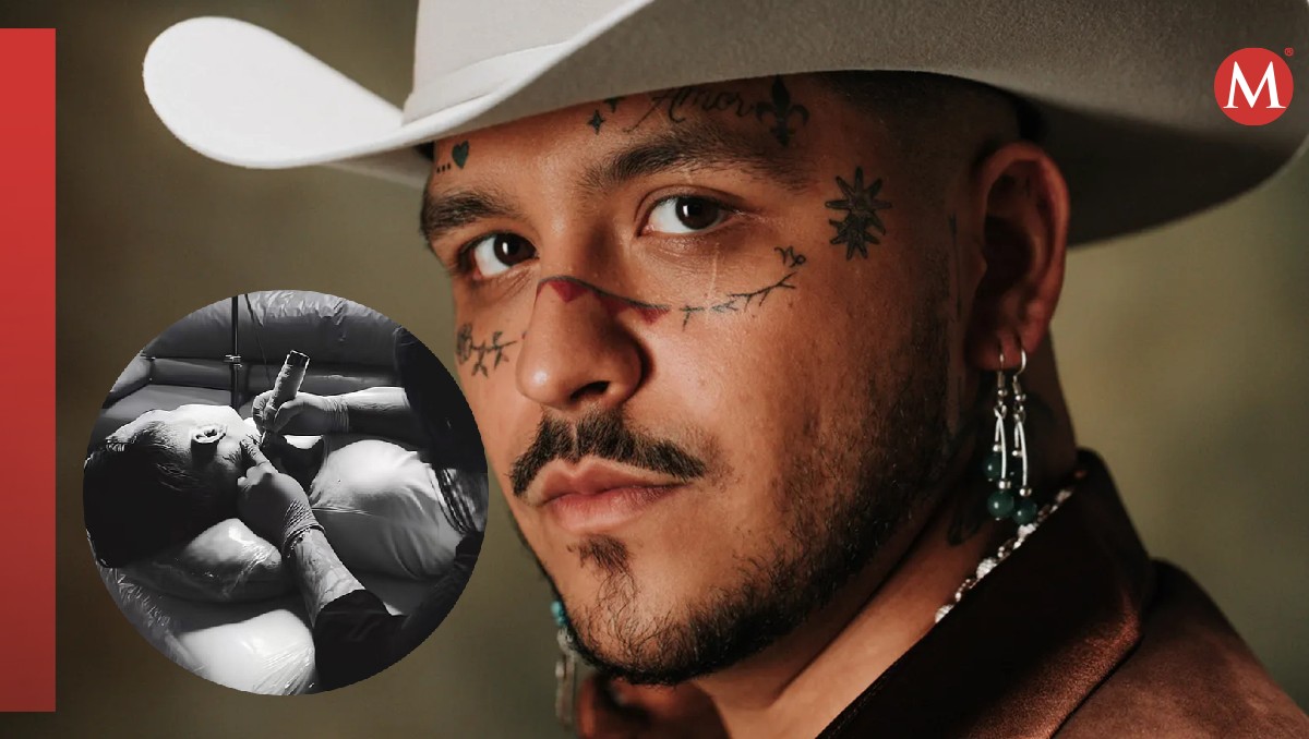 Christian Nodal se hizo un nuevo tatuaje en el cuello | Especial