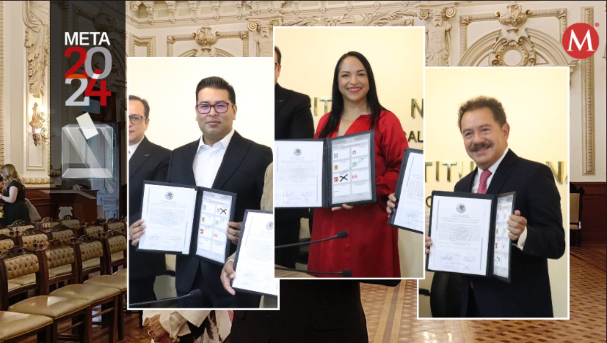 Ignacio Mier, Lizeth Sánchez y Néstor Camarillo reciben constancia como senadores | Especial