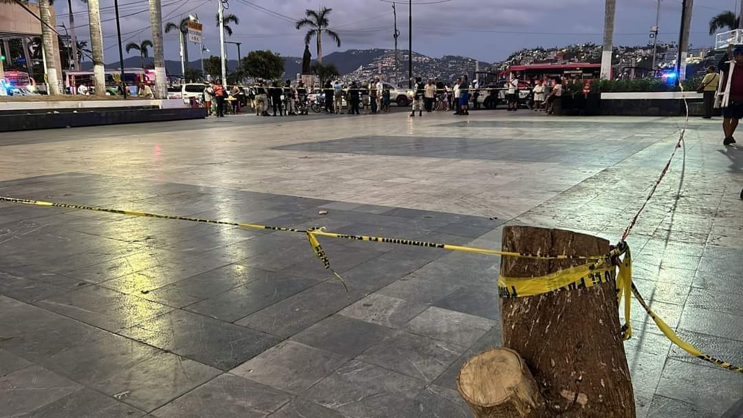 La zona fue acordonada por los elementos de seguridad.