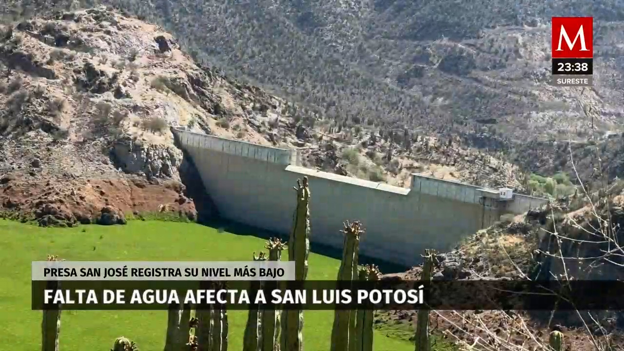 Nivel histórico bajo de la presa San José agrava la crisis de agua en San Luis Potosí