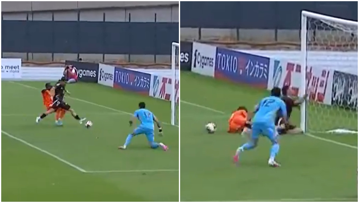 Rodrigo Huescas sufre duro golpe en juego del Tri sub-23 en el Torneo Maurice Revello (Captura de pantalla Claro Sports)