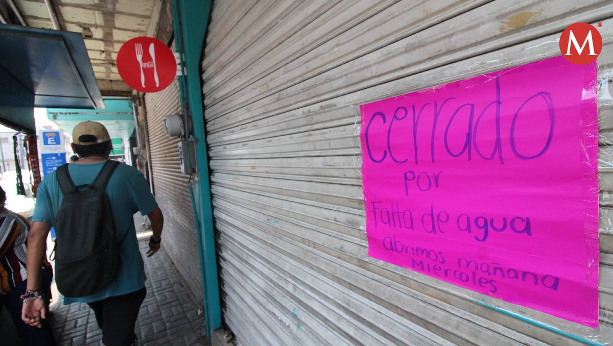 Comercios cierran por falta de agua en Tampico. (Yazmín Sánchez)