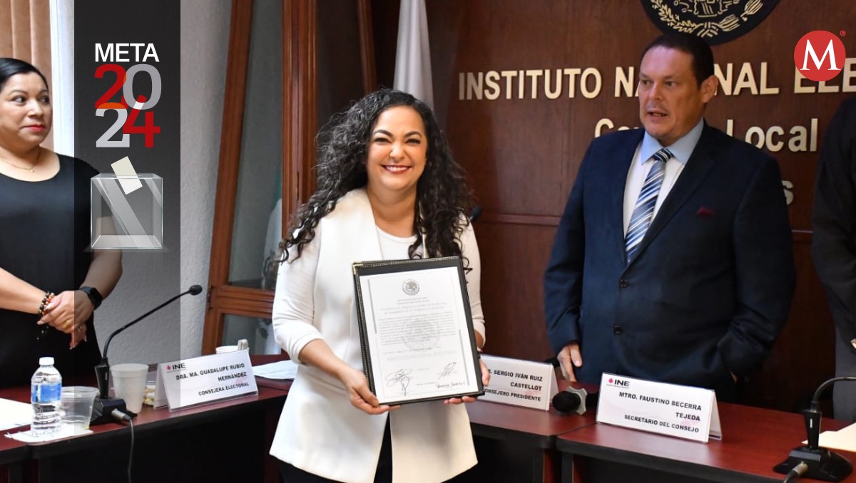 Olga Sosa Ruiz recibe constancia de mayoría como senadora electa de Tamaulipas.