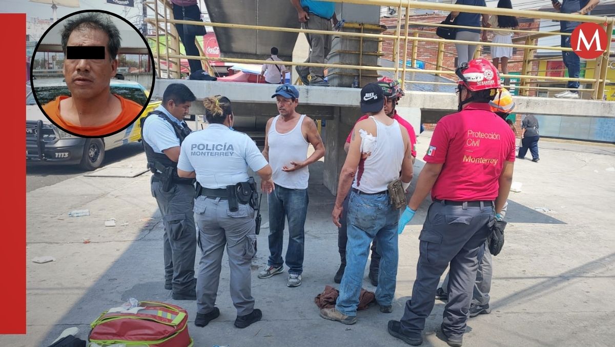 El sospecho fue capturado por elementos de la Policía de Monterrey | Agustín Martínez/Especial