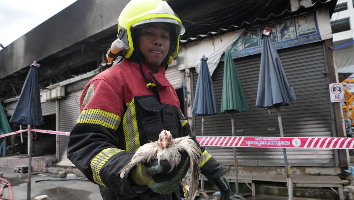 Los bomberos tardaron una hora en sofocar las llamas y salvaron algunos animales. | AP