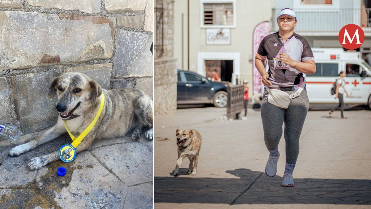Perrita corre 8 km junto a su dueña; gana medalla tras competencia en Tamaulipas (Albáb Films)