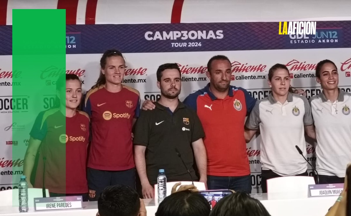 Rueda de prensa entre Chivas y Barcelona Femenil previo al juego Camp3onas Tour