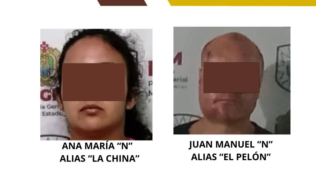 'La China' y 'El Pelón' fueron detenidos por el caso del menor sustraído de un kínder en Atzalan. | Especial