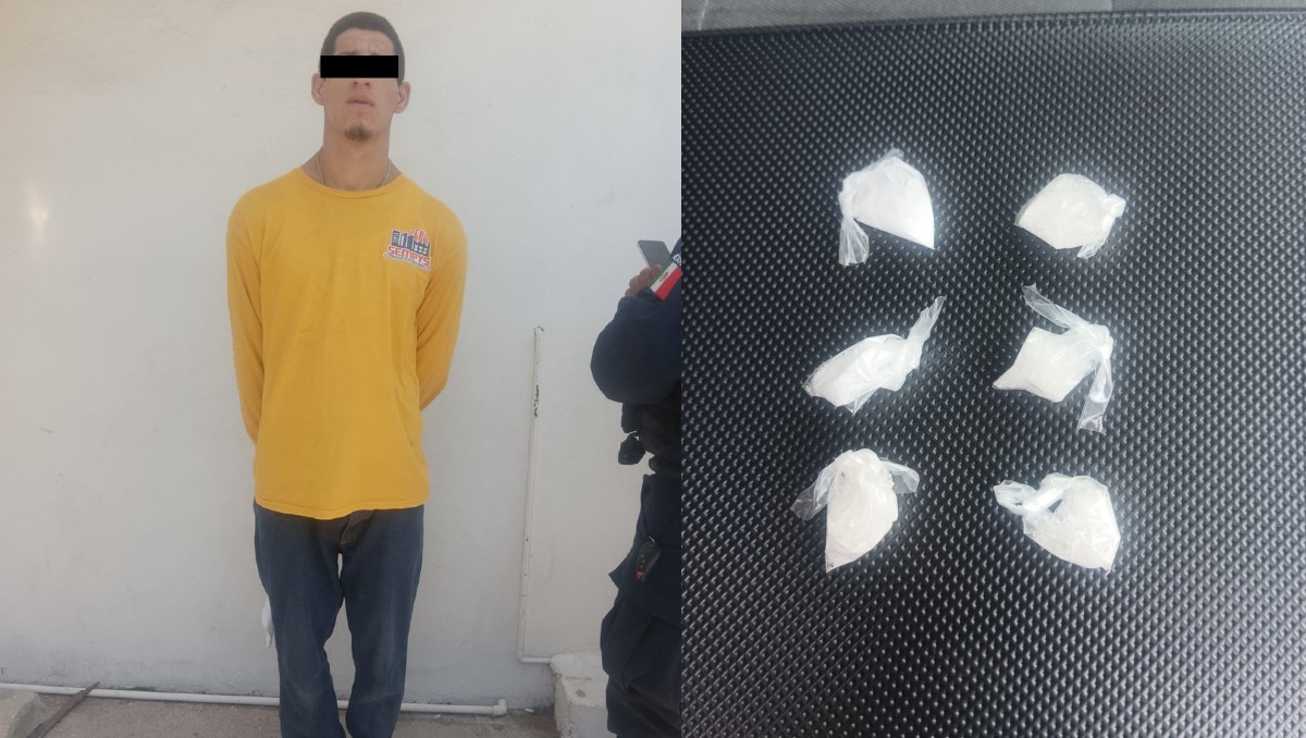 Detienen a hombre con dosis de droga en Apodaca. Foto: Especial
