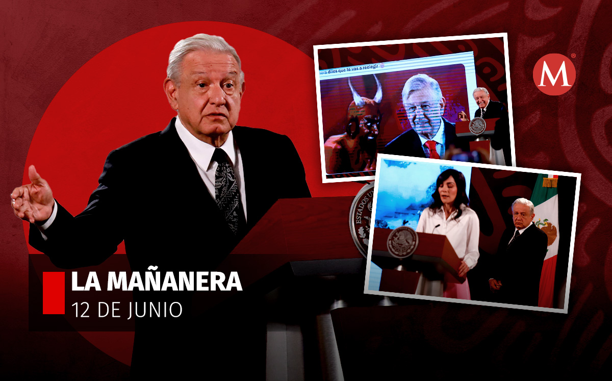 El presidente López Obrador en la mañanera desde Palacio Nacional. | Juan Carlos Bautista