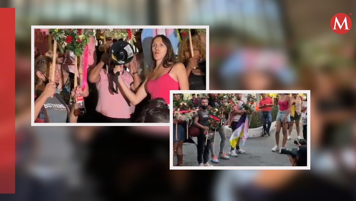 Protestan por familiares de víctimas de transfeminicidios.
