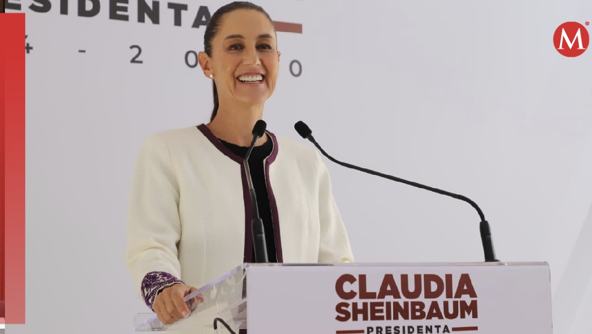 La virtual presidenta electa, Claudia Sheinbaum, en una conferencia de prensa. | Javier Ríos
