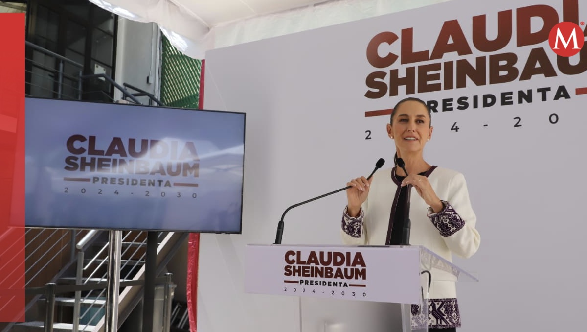 La virtual presidenta electa, Claudia Sheinbaum, en su conferencia de prensa de hoy. | Javier Ríos