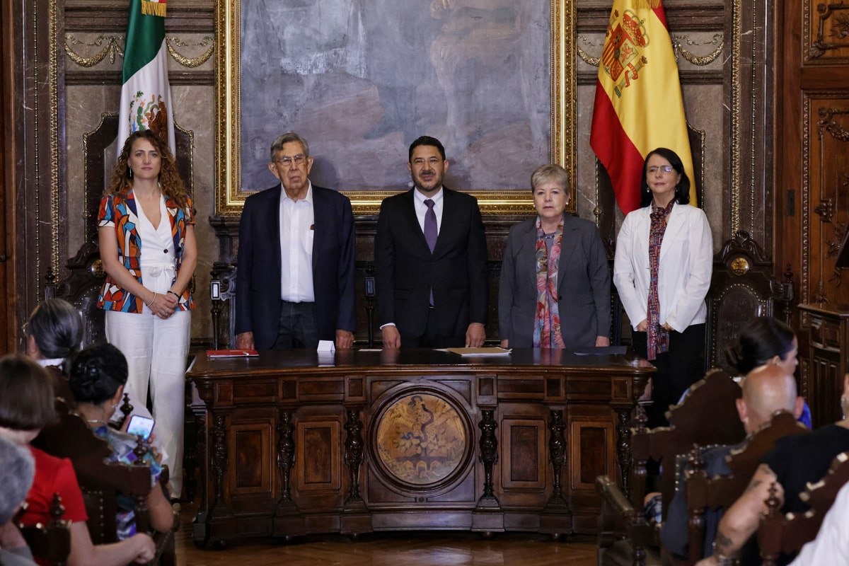 Celebración de los 85 años de la llegada del exilio republicano tras la guerra civil español. | EFE