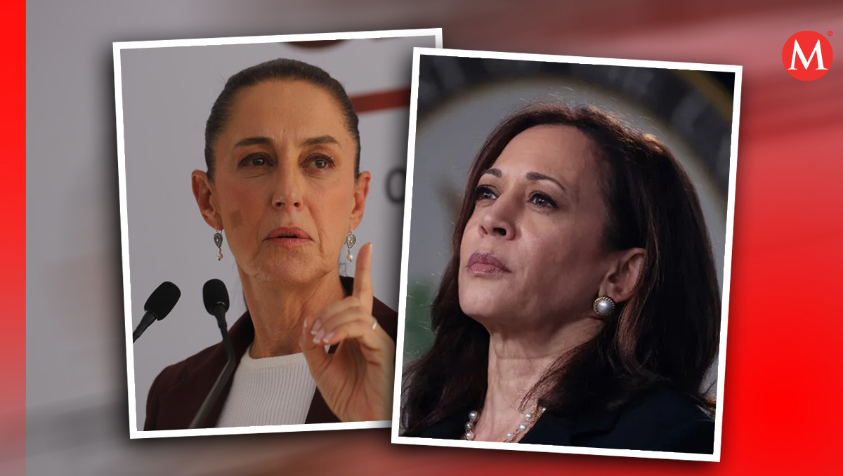 Claudia Sheinbaum y Kamala Harris sostienen conversación telefónica. | Diseño: Antonio Texta