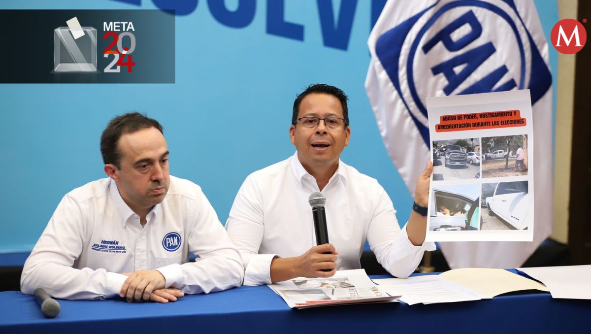 El dirigente estatal del PAN, Hernán Salinas, y el ex candidato a la alcaldía de Santa Catarina, Héctor Castillo | Jorge López
