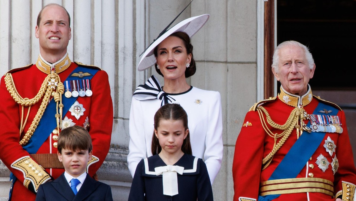 William, príncipe de Gales, el príncipe Louis, la princesa Carlota, Kate Middleton, princesa de Gales, y el rey Carlos III | EFE