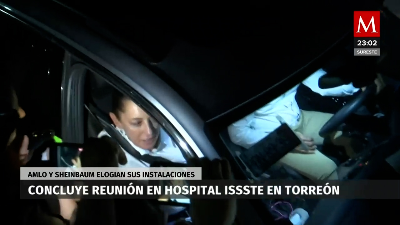 AMLO y Claudia Sheinbaum elogian al hospital del ISSSTE en reunión en Coahuila