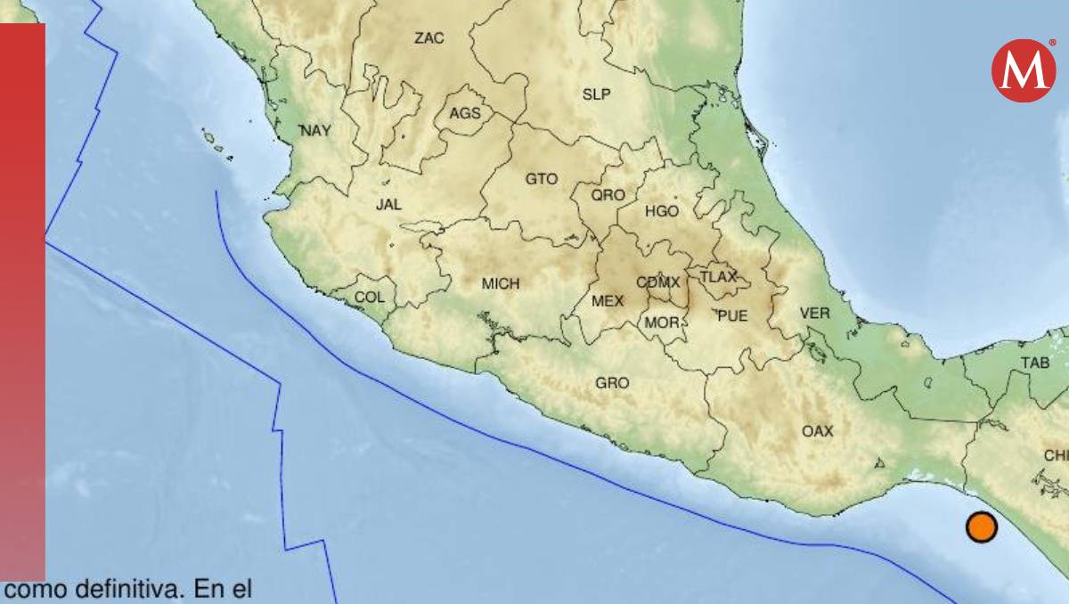 El sismo se registró a 66 km de Pijijiapan (SSN)