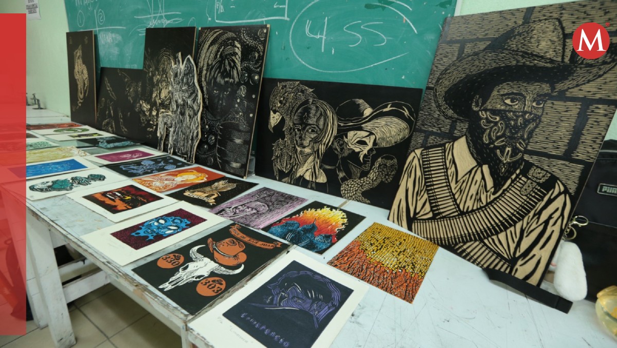 “Reflejo de lo que Somos”, arte de alumnos de segundo semestre de la Escuela de Bellas Artes de Toluca. Foto: (Tania Contreras)