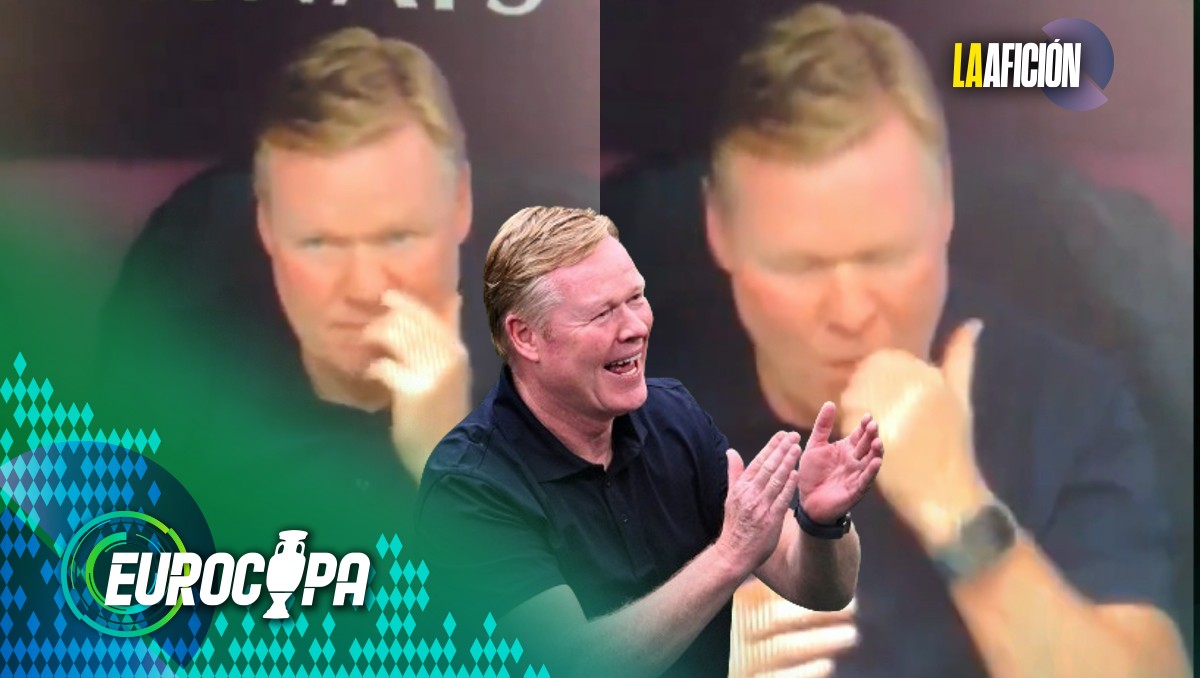 Ronald Koeman es captado haciendo desagradable gesto en la Eurocopa 2024 (Reuters/Captura X)